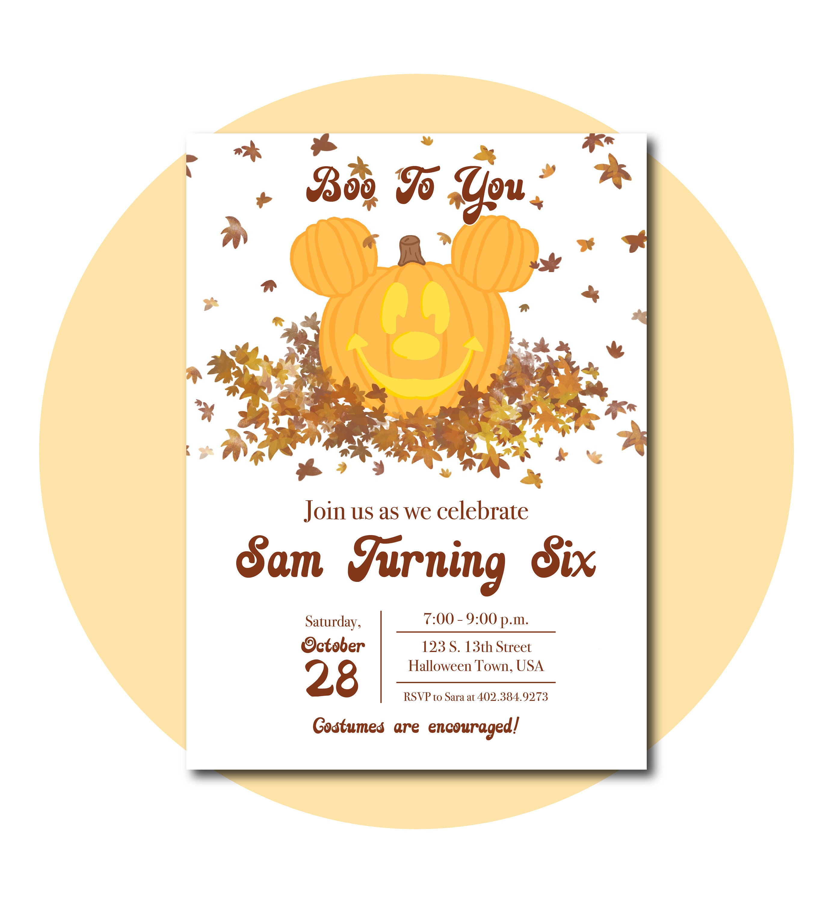 Boo To You Invite | 5x7 Digital Download Template | Birthday, Bridal Shower, Baby Shower, Halloween Party | Printable