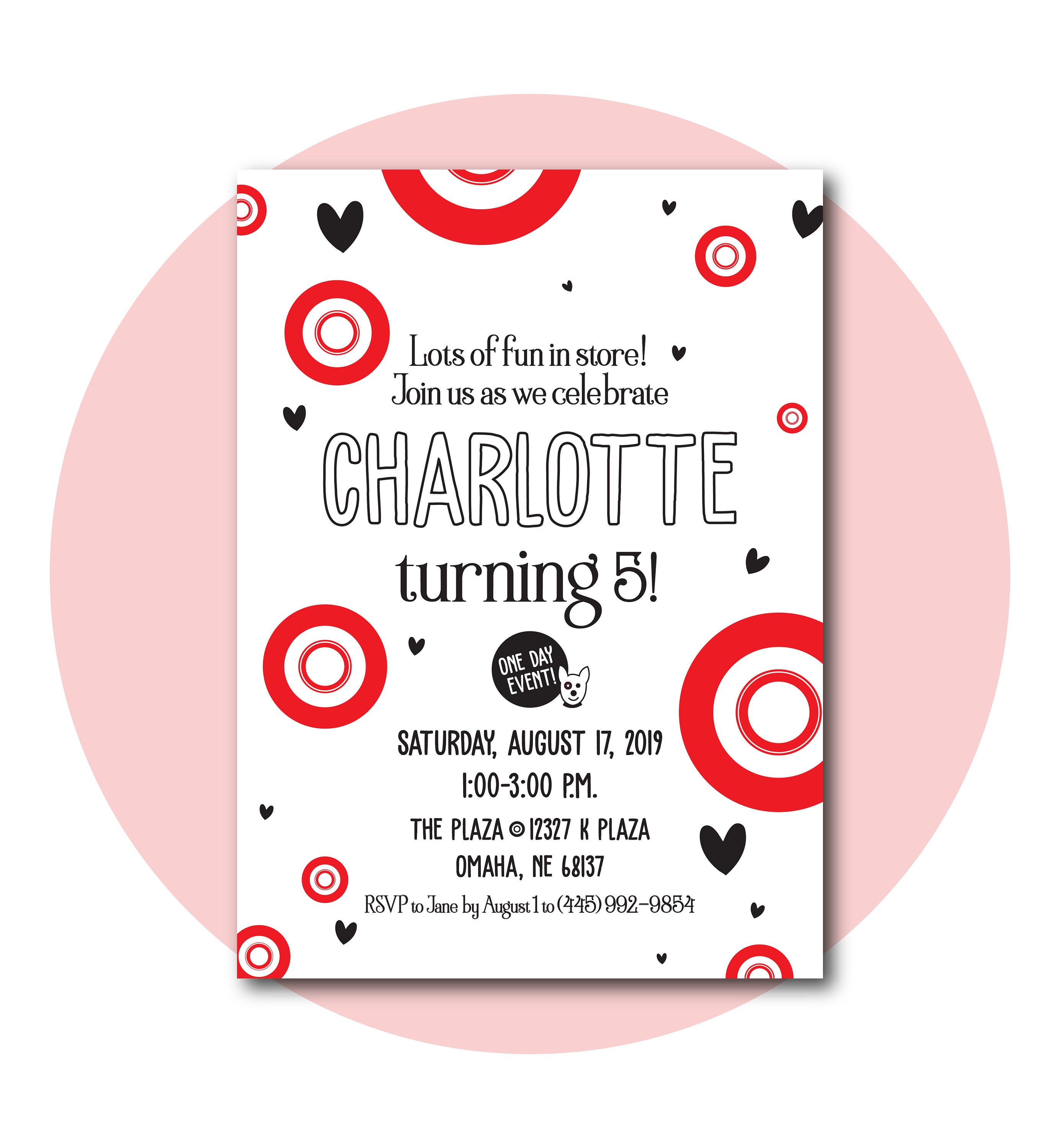 Target Birthday Party Invitation Template Store Party Invite For Girls