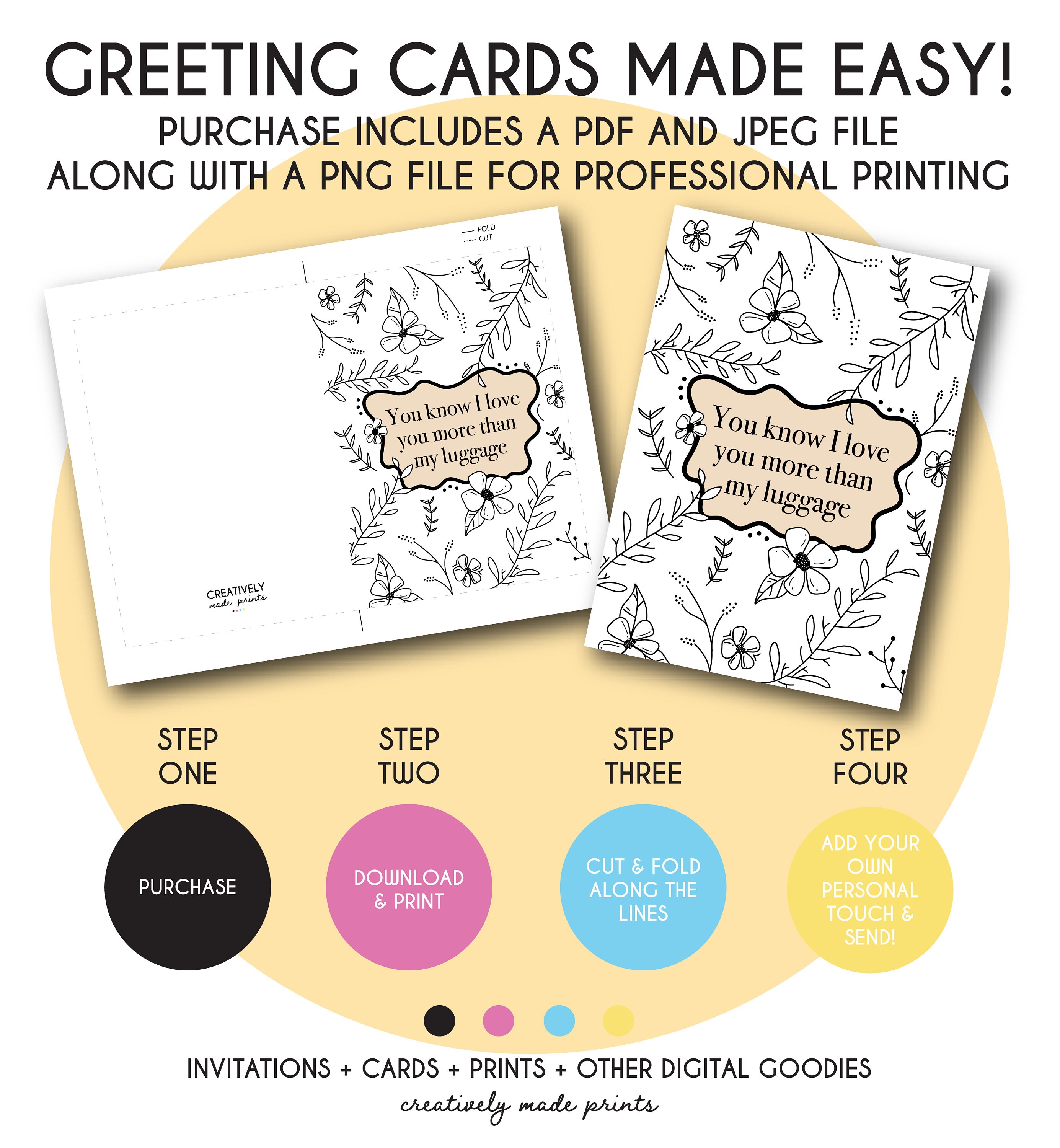 You Know I Love You More Than My Luggage Printable Greeting Etsy