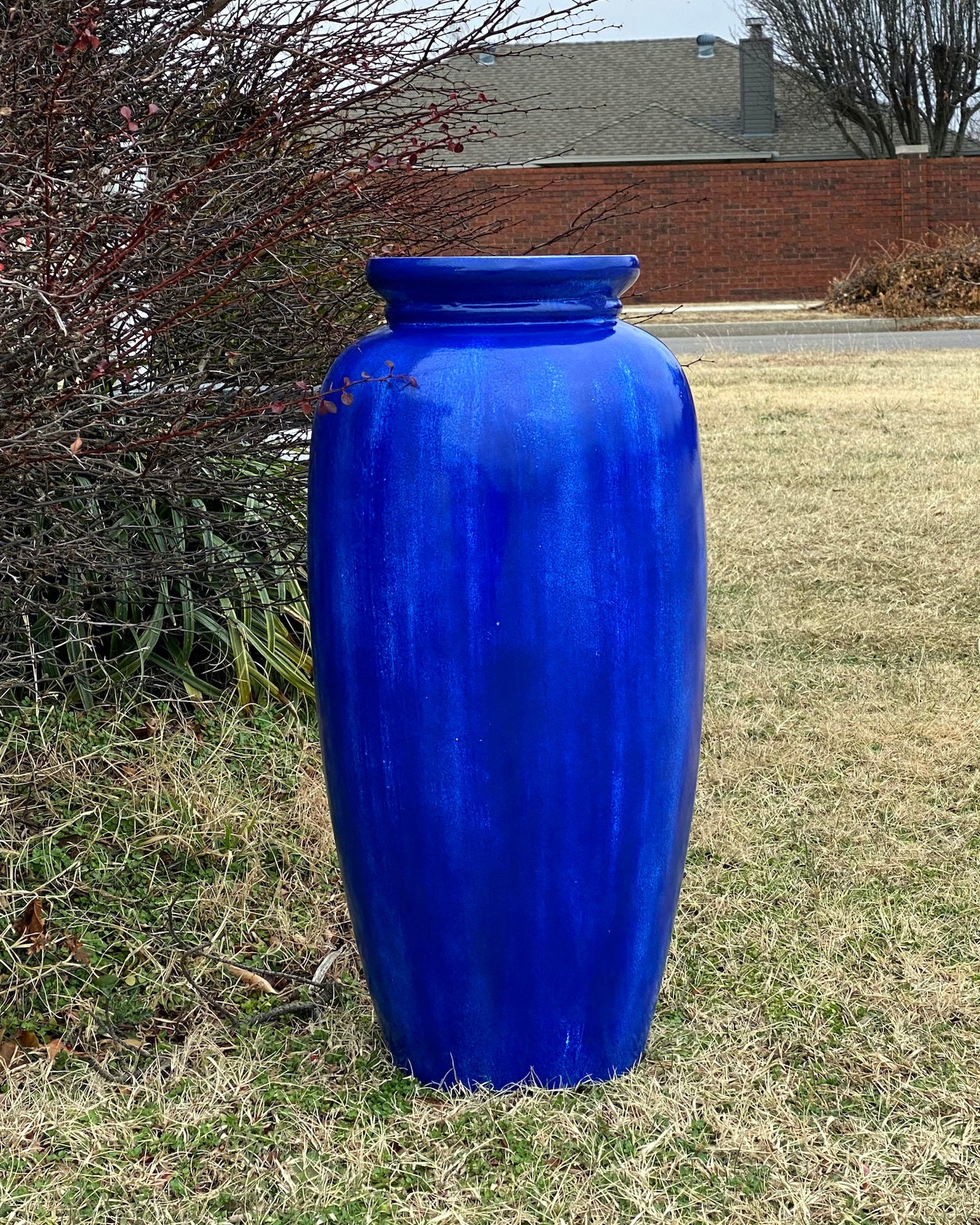 27 Inches Tall Fiberglass Planter Beautiful Garden Office Etsy