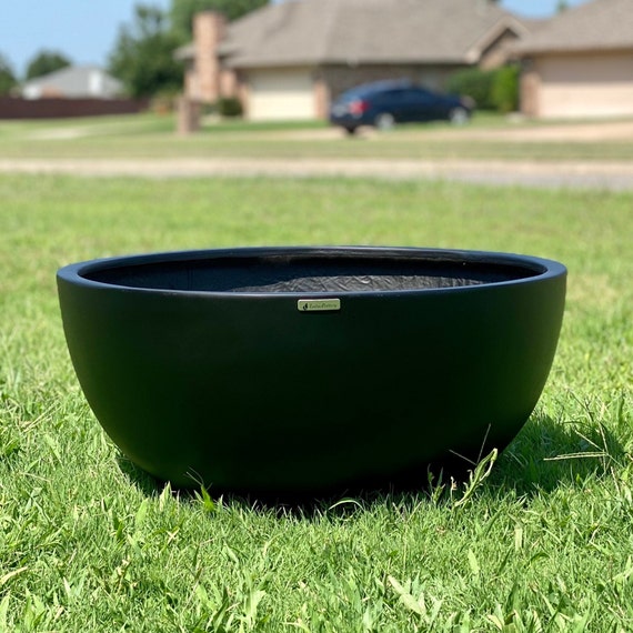 Big Pond 2228 Inches Fiberglass Planter in Matte Black. Etsy