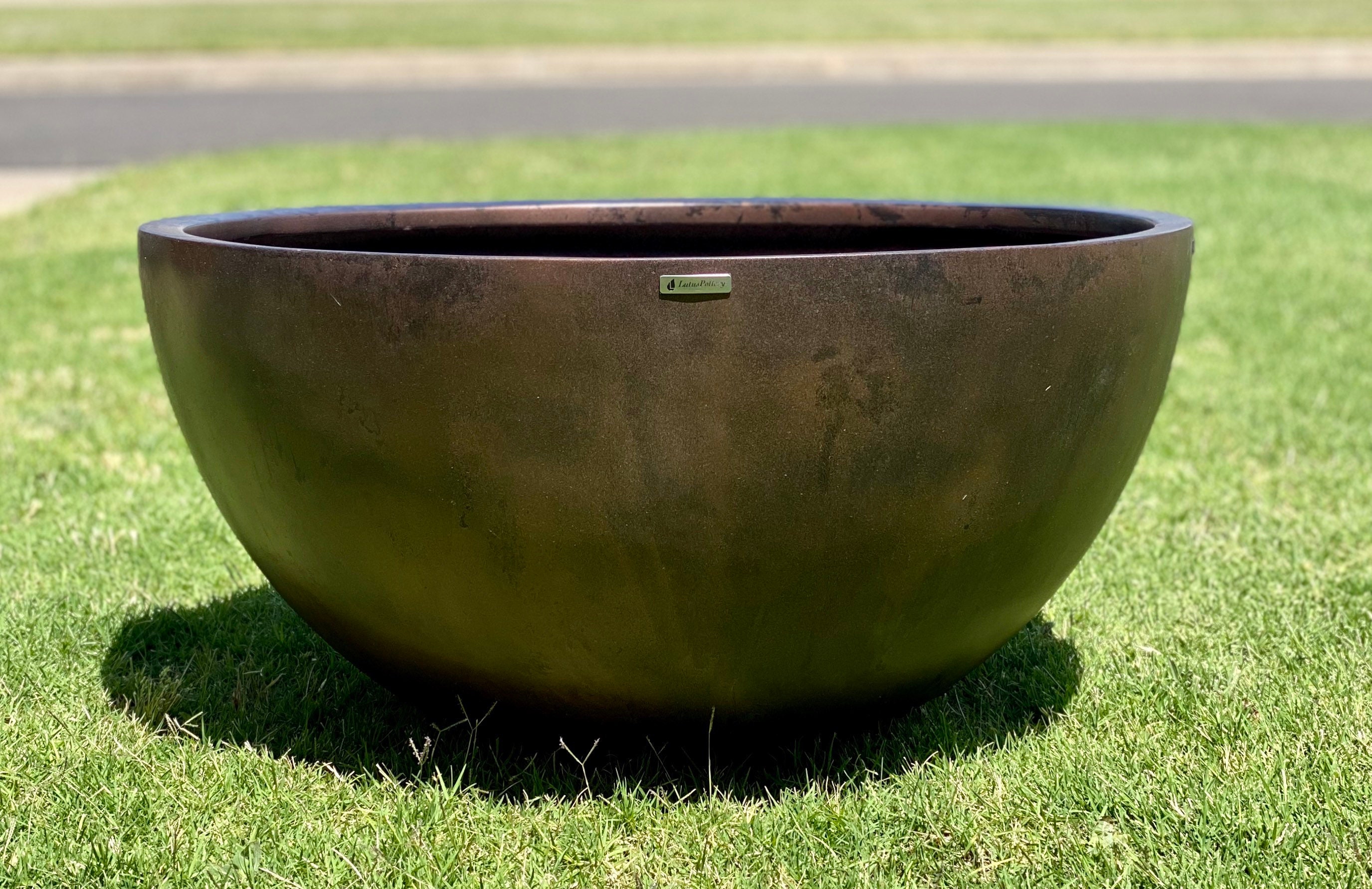 Big Pond 22-28 Inches Fiberglass planter in Rusty finished. Beautiful Plant Pots, Garden Planter, Planter, Home Good Decor