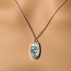 Abalone Halskette Gold Filled Abalone Anhänger Halskette Layered Schmuck Muschel Halskette SolaJewelryCO Halskette Frauen BoHo Halskette