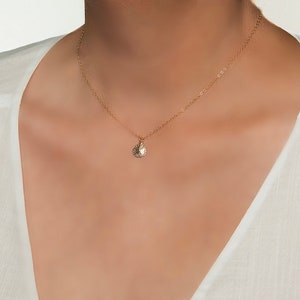 Tiny Gold Filled Sand Dollar Necklace Sand Dollar Charm  Ocean Jewelry Beach Jewelry  Gold Charm Necklace Layered Necklace  Jewelry Gift