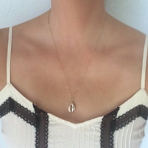 Cowrie Shell Pendant Necklace Shell Jewelry Gold Cowrie Shell Layered Necklace SolaJewelryCo
