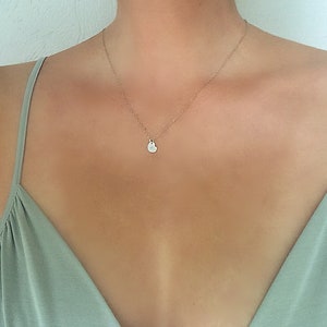 Sterling Silver Heart Initial Necklace Dainty Heart Necklace SolaJewelryCo Silver Heart Jewelry Personalized Heart Necklace SolaJewelryCO