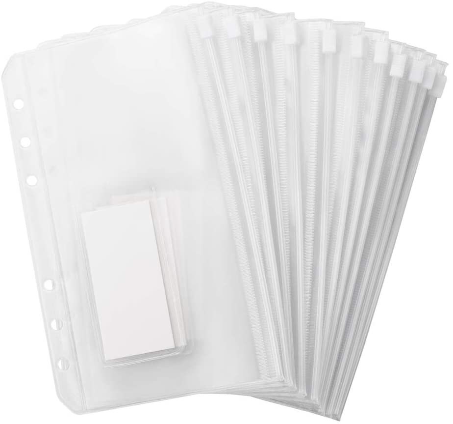 12pcs A6 Binder Pockets 6 Holes Zipper Pocket with Label Etsy