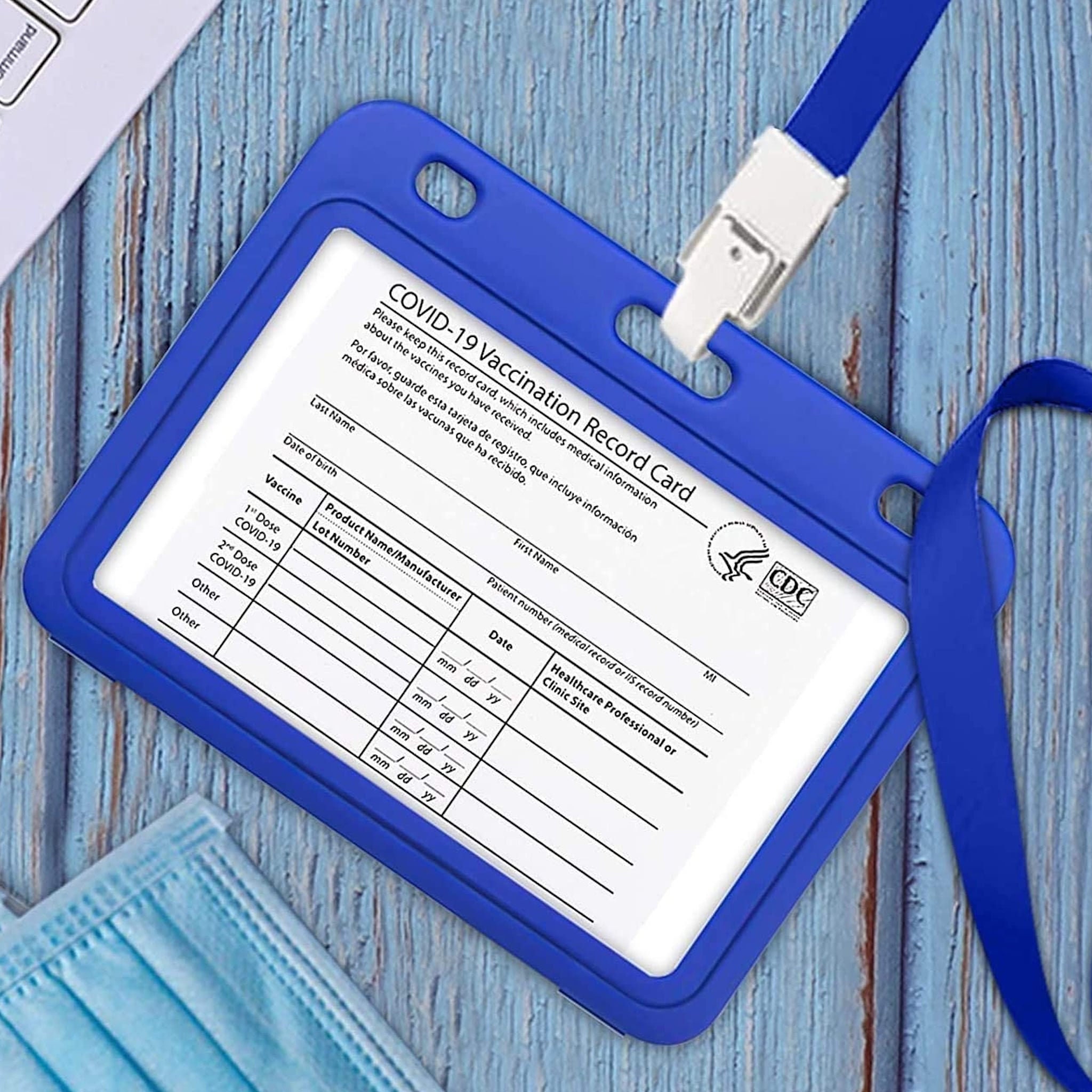 Vaccine Card Holder with Lanyard, 4 X 3 Vaccine Cards Cover Holder,va…