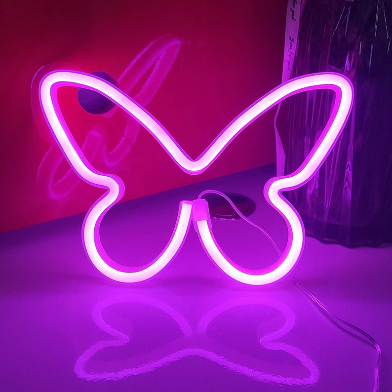 Butterfly Neon Sign Neon Light LED Lights Table Decoration | Etsy