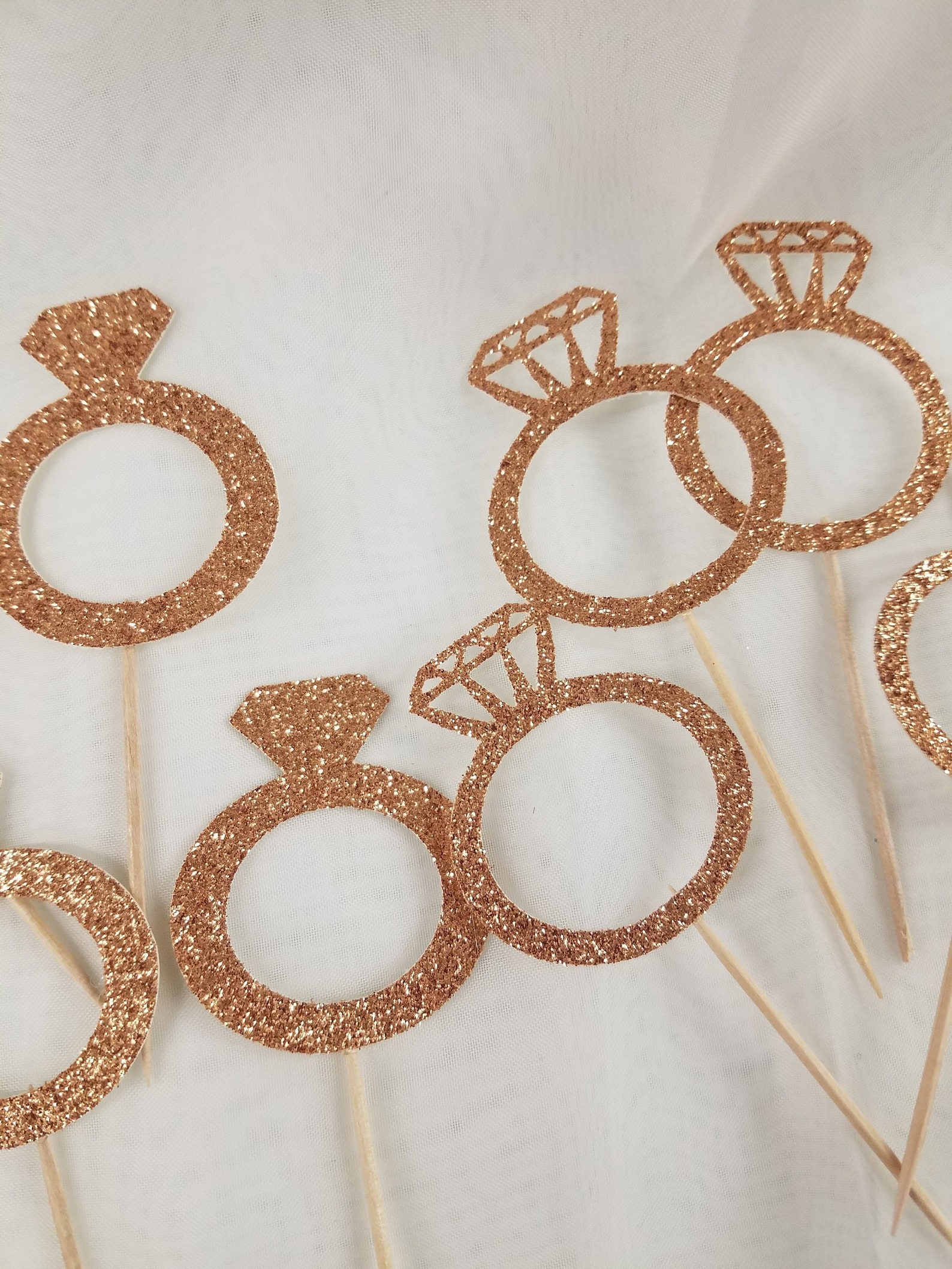 Ring Cupcake Topper Bling Cupcake Topper Bridal Shower Etsy