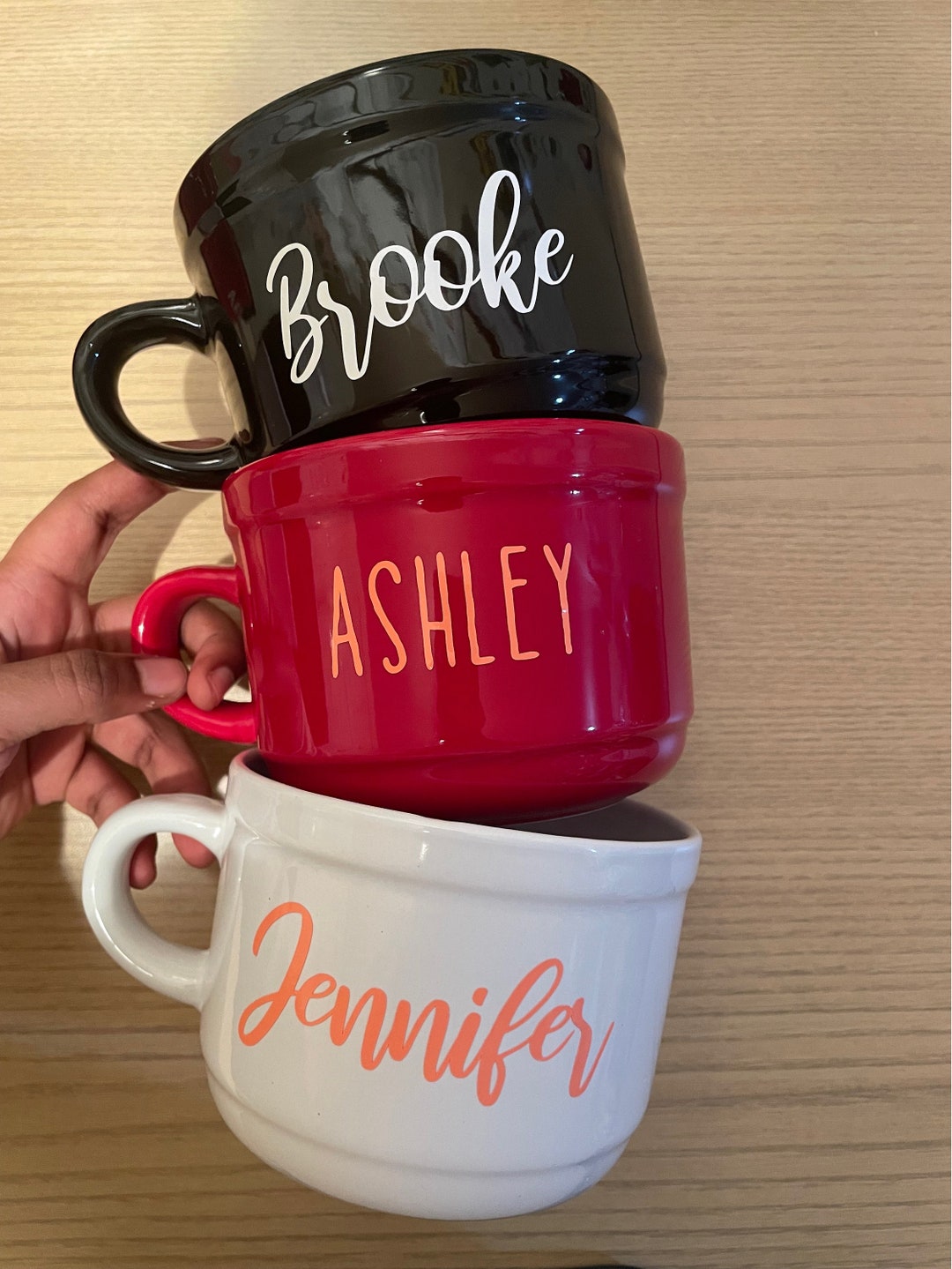 Personalized Large Coffee Mug Soup Mug With Handle Ice Cream Mug Bowl