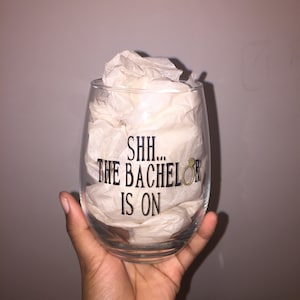 Customized Bachelor Themed Wine Glass | Bachelor Nation | ABC | Gift | Bachelorette Wine Glass