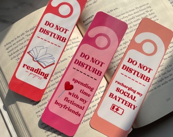 Do Not Disturb Bookmark | Book Lover Bookmark | Cute DND Series Bookmark | Reading Challenge | Bookish Gift