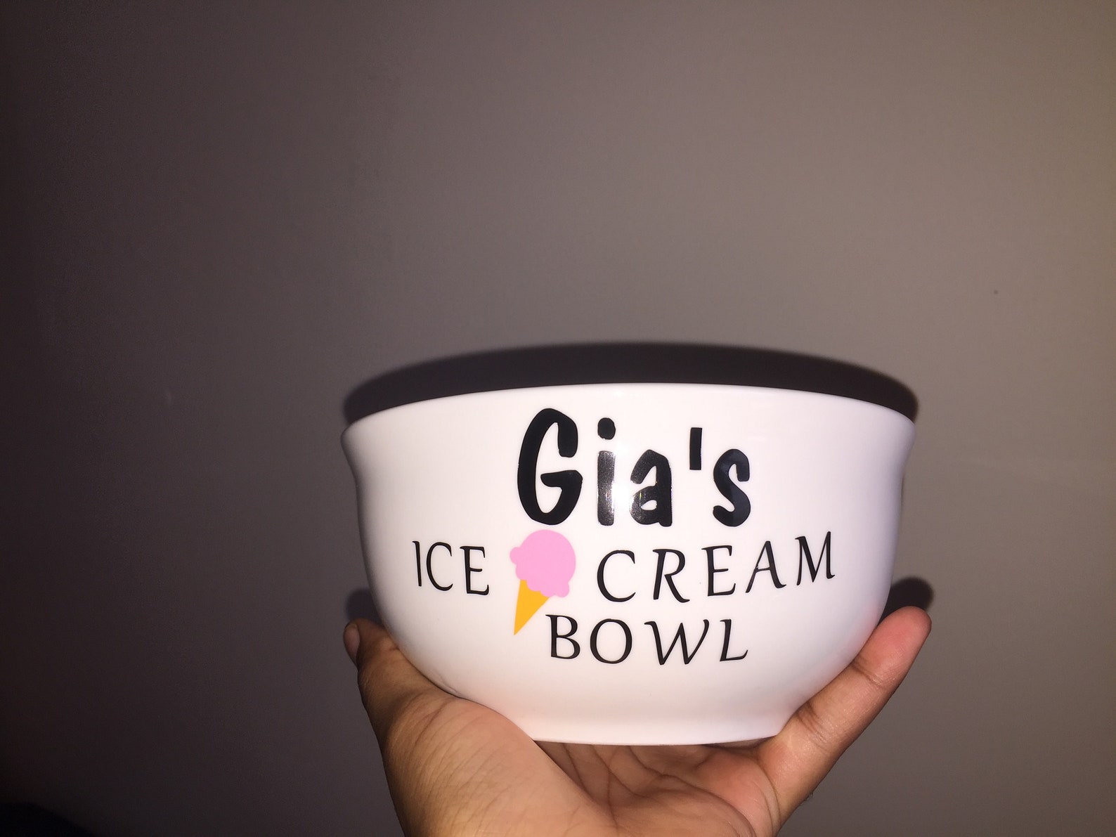 Personalized Ice Cream Bowl/ Name Bowl // 6in Bowl // Gift // Etsy