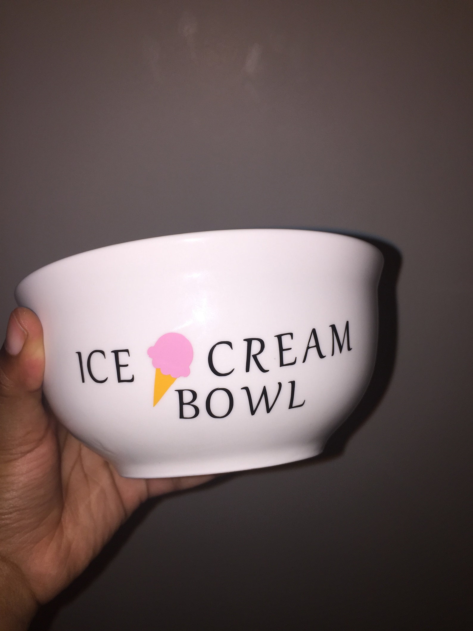 Personalized Ice Cream Bowl/ Name Bowl // 6in Bowl // Gift // Etsy