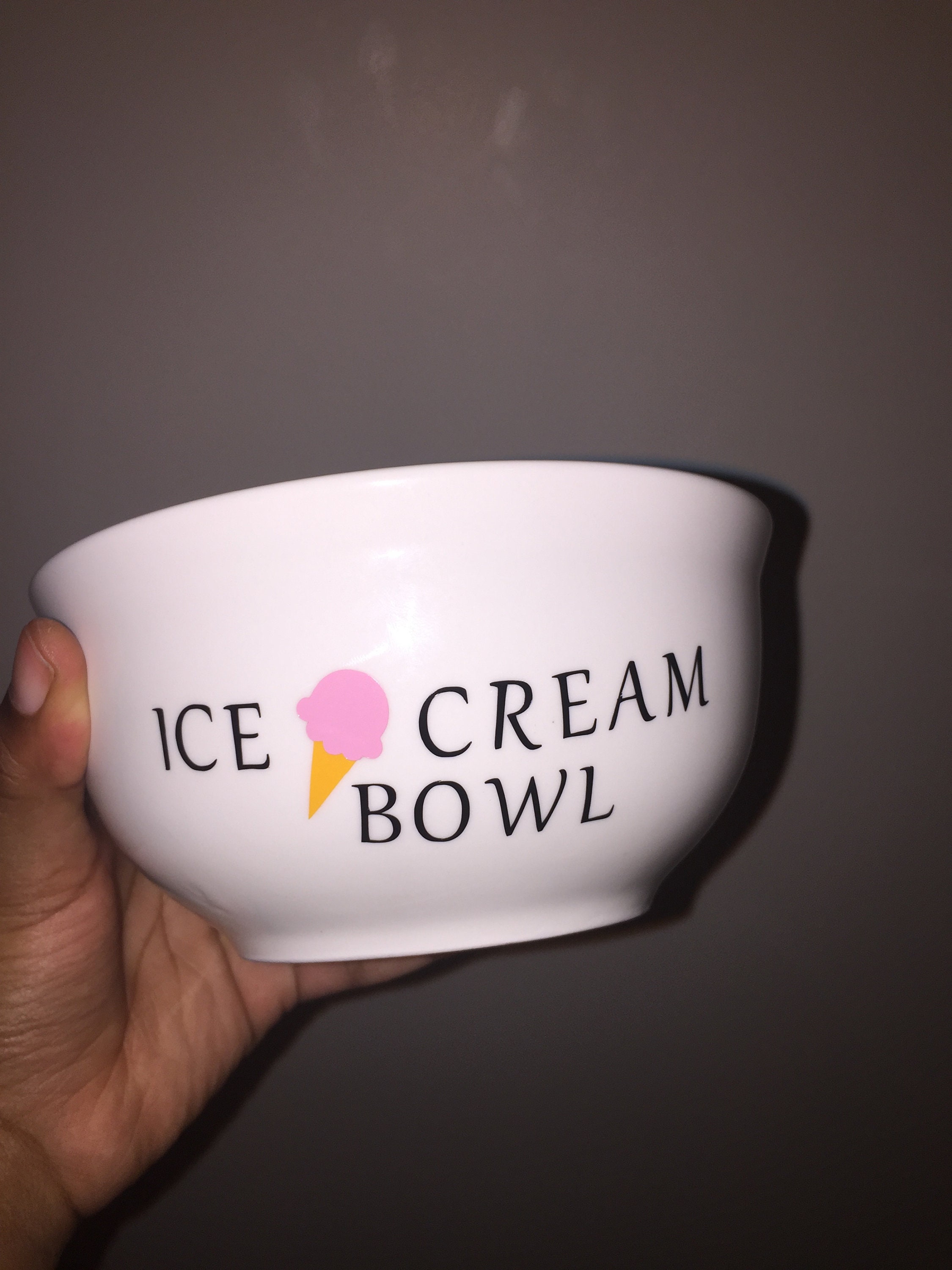 Large 32 ounce 5.5 Inch diameter Personalized bowl, Large Personalized Mug,  Personalized Ice Cream Bowl