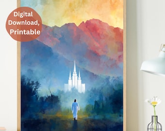 Jesu Kristi Tempelkonst: LDS kristen heminredning (digital nedladdning)