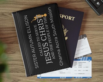 Personalized Missionary Passport Cover Called to Serve Custom Name and Mission Location Travel Gift for LDS Missionary Elder or Sister