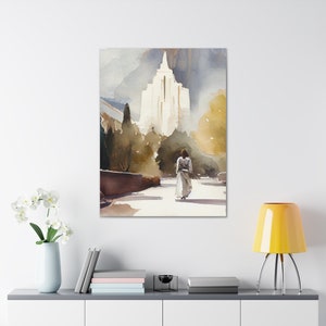 Peaceful Walk Christ at the LDS Temple Leinwanddruck