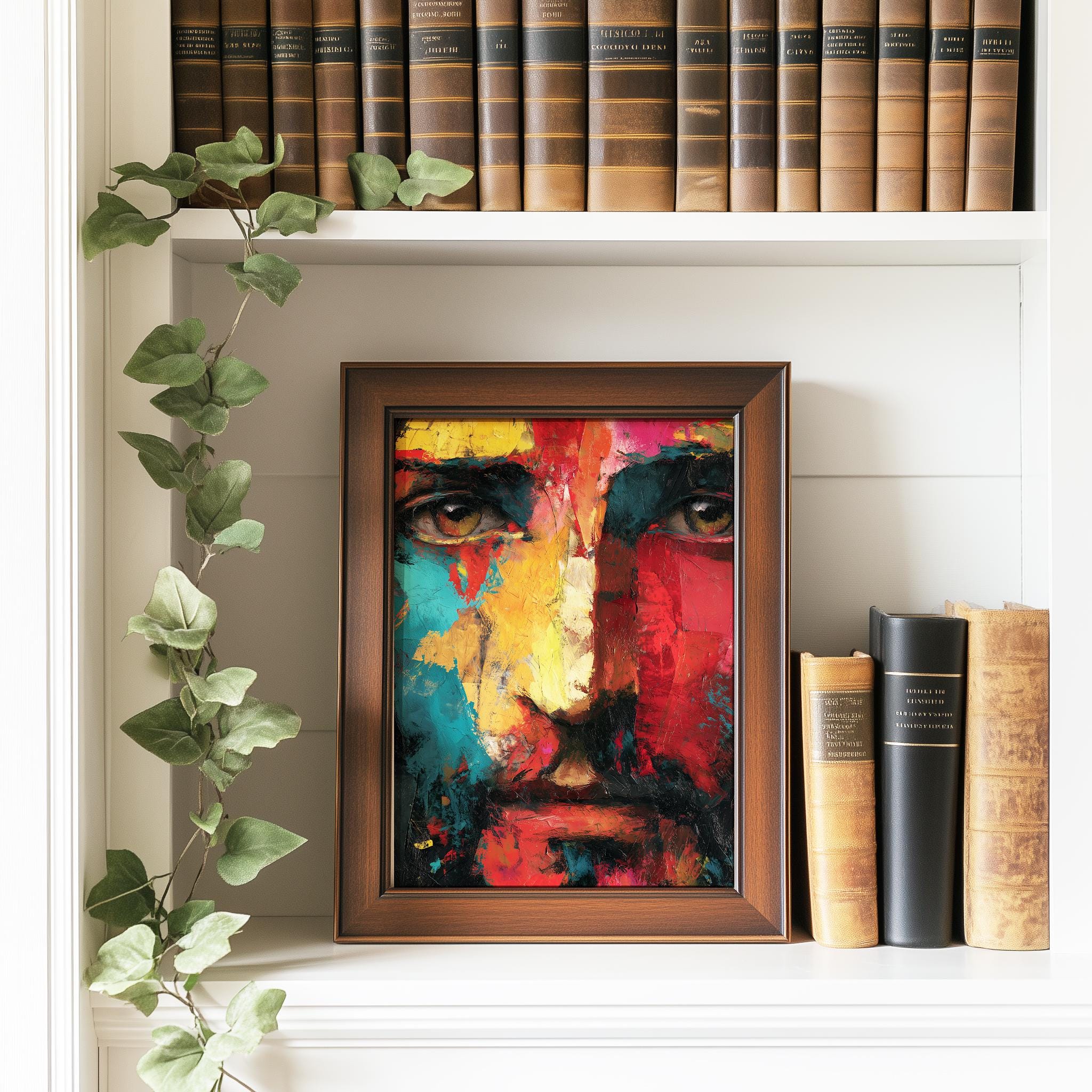 Jesus Portrait Printable Art - Textured Abstract Wall Art, Spiritual ...