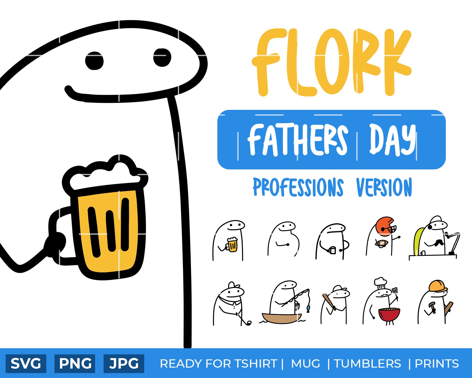 Flork Dad Fathers Padres Flork Svg Bundle for Tshirt Etsy Finland