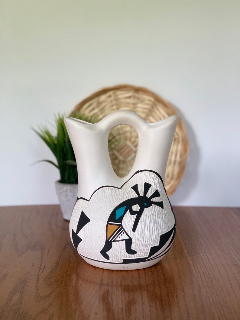 Vintage Acoma Pottery Wedding Vase Southwestern Decor Etsy