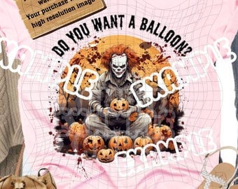 Halloween shirt, png, clown, killer clown, Halloween Horror Characters PNG,