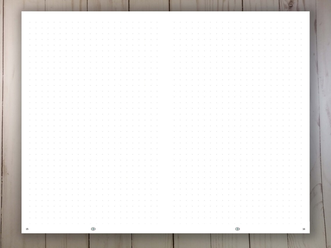 Dot Matrix V1.0 Printable Notebook Booklet Designed for Etsy