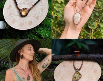 Intuitively made crystal necklaces