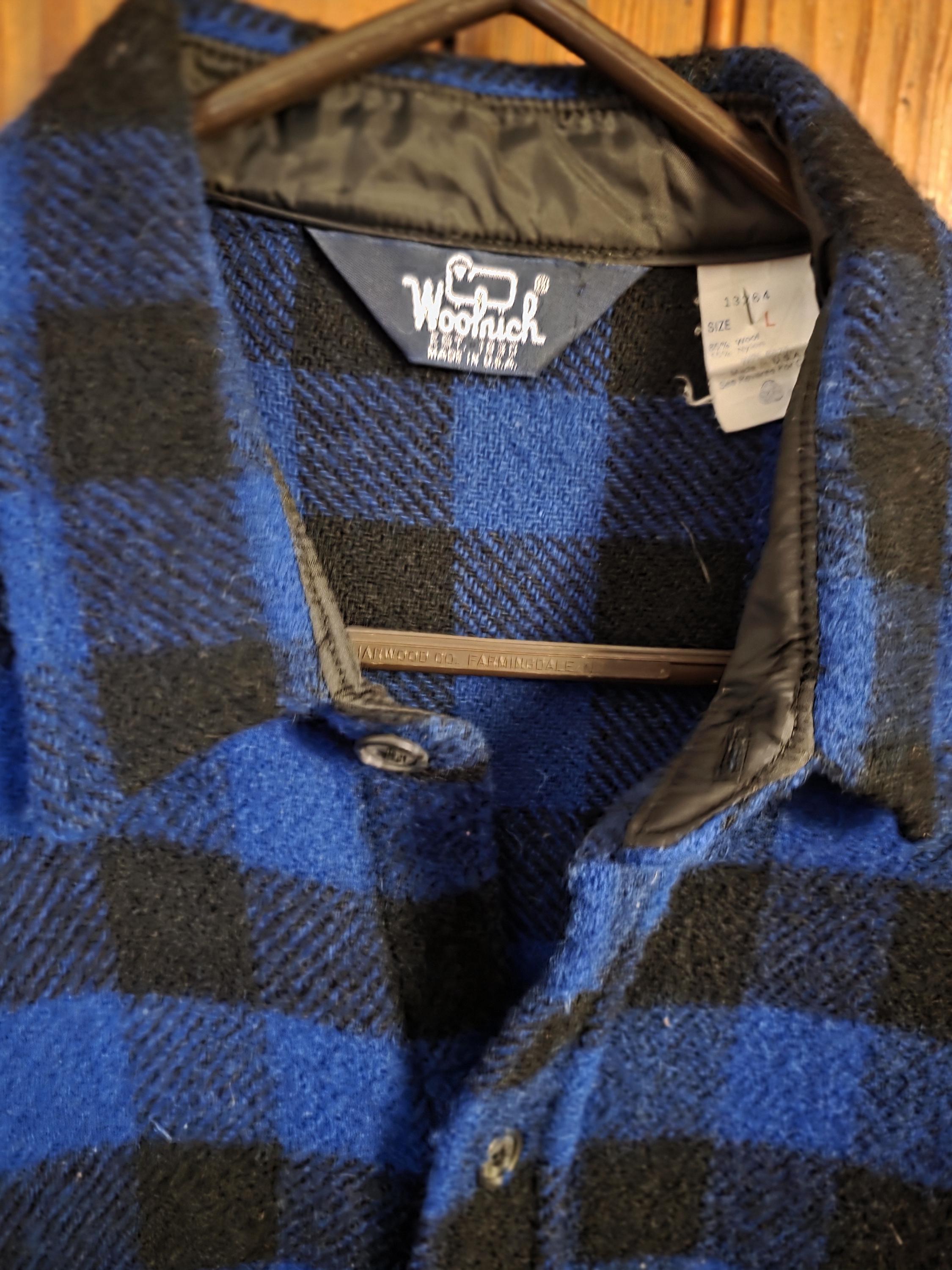 80s Woolrich houndstooth wool shirt USA製 Vintage 80s Woolrich Wool Flannel Shirt Large Houndstooth
