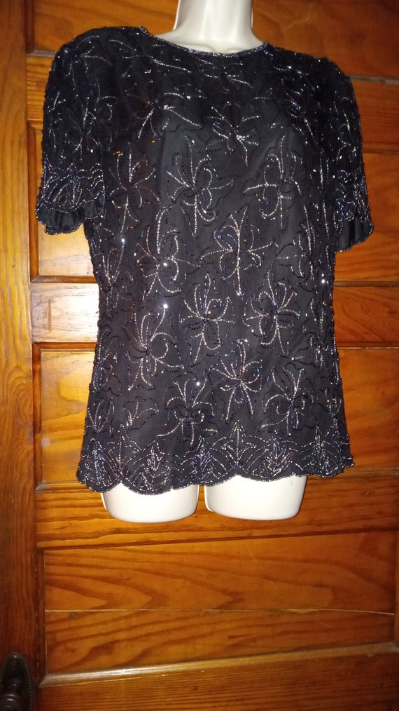 Vtg 1990's "Papell Boutique Evening" Dressy Silk B