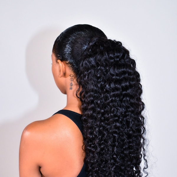 Human Hair Ponytail Etsy