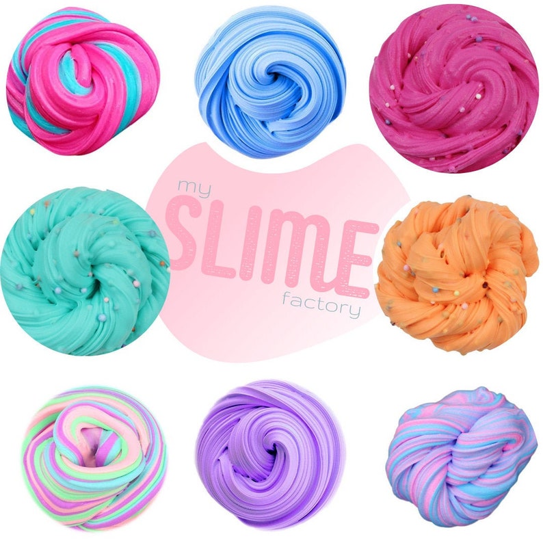 200ml Slime Factory Fluffy All Colours Non Toxic Scented Sparkling Glossy