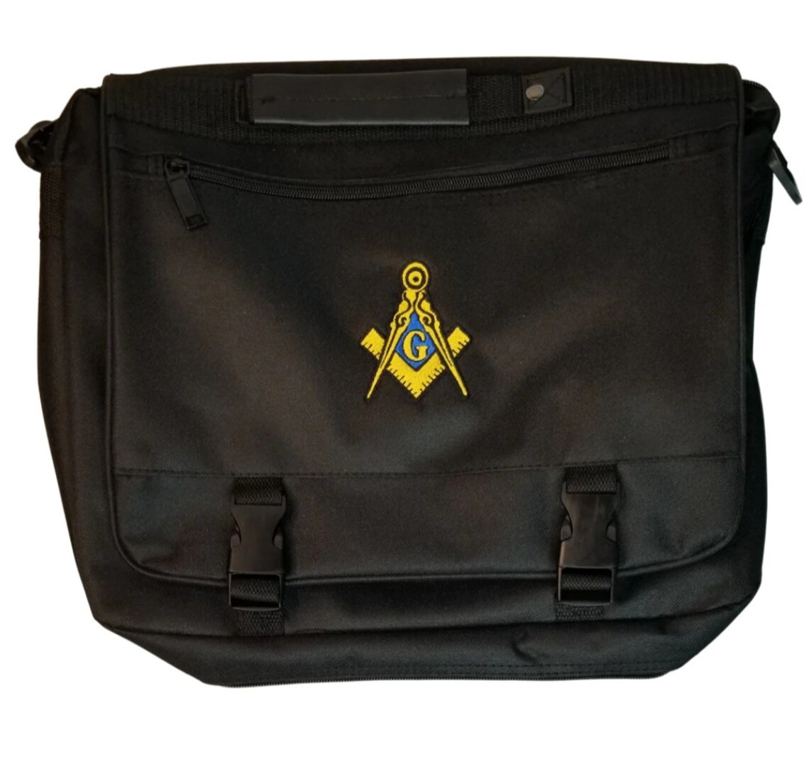 MASONIC BRIEFCASE Computer Bag Messenger Bag Custom Embroidered Square