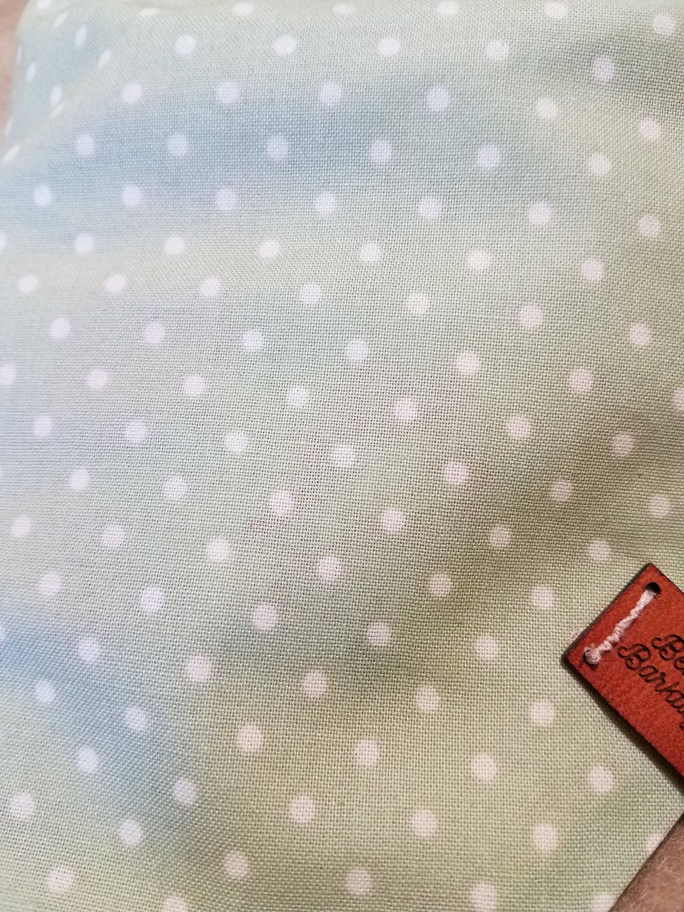 Sage Green Dog Bandana Scarf W/beige Polka Dots & Baby Yellow Etsy