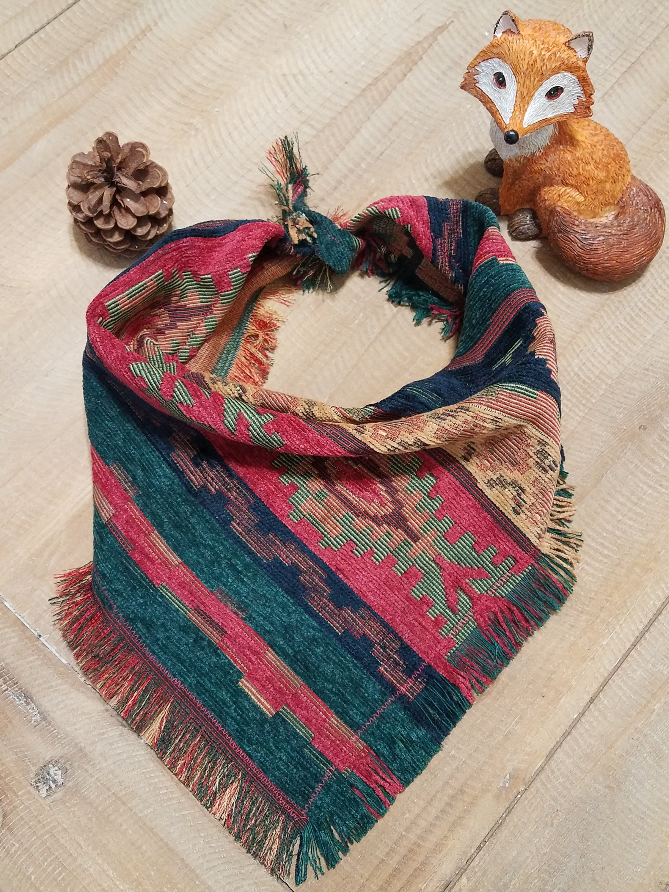Herbst Fransen ausgefranst Azteken südwestlichen Hund Bandana Etsy