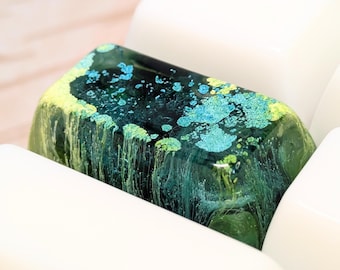 Tecla artesanal de 1,75 u con perfil SA, tecla Bloq Mayús personalizada, teclado mecánico personalizado Cherry MX