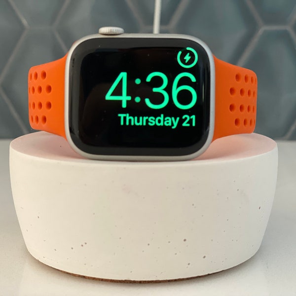 Modern Concrete Iwatch charging stand, Apple Watch Dock, Apple Charging Stand