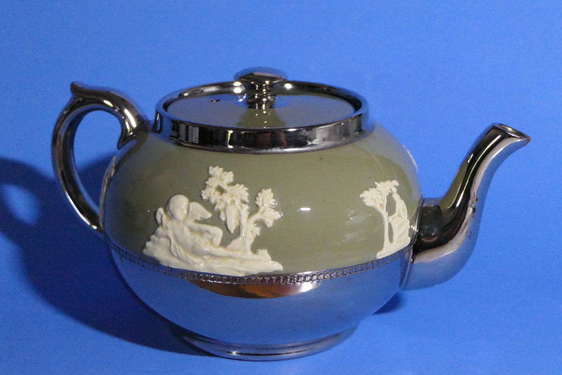 Gibson Staffordshire England Teapot, Cherub, Classical Mythology Etsy