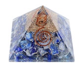 Lapis Lazuli Orgone Pyramid Chakra Balancing Reiki Healing Aura Cleansing Stone Size 2.5-3 Inch