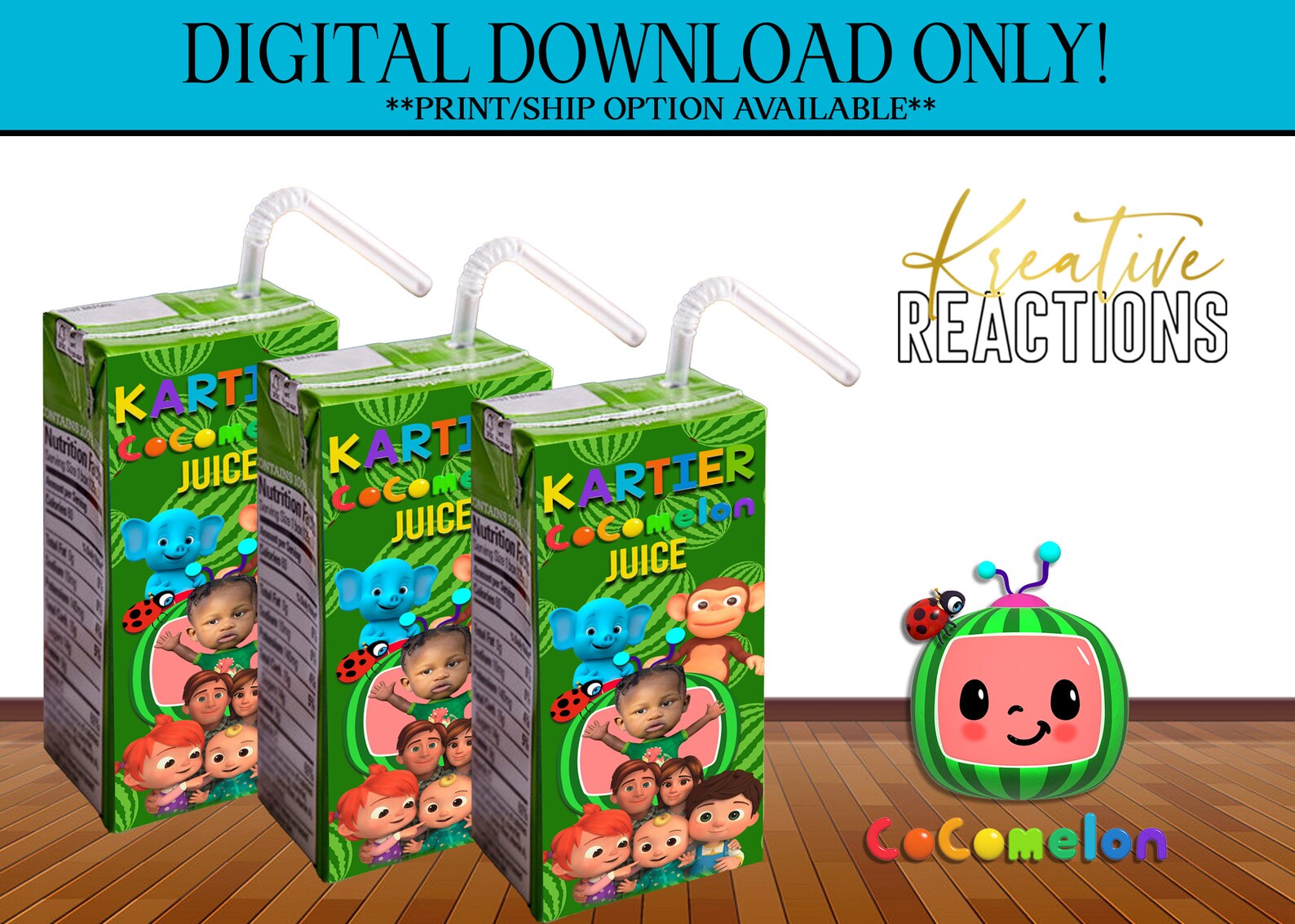 Juice Box Labelbirthday Juice Label Etsy
