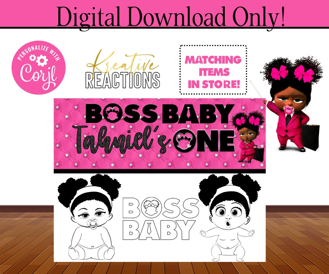 Boss Baby Girl Placematboss Baby Activity Sheet Etsy