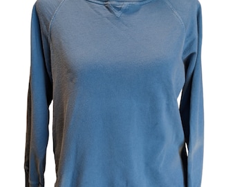 Domi Blue Organic Cotton Lounge Sweatshirt Size Large