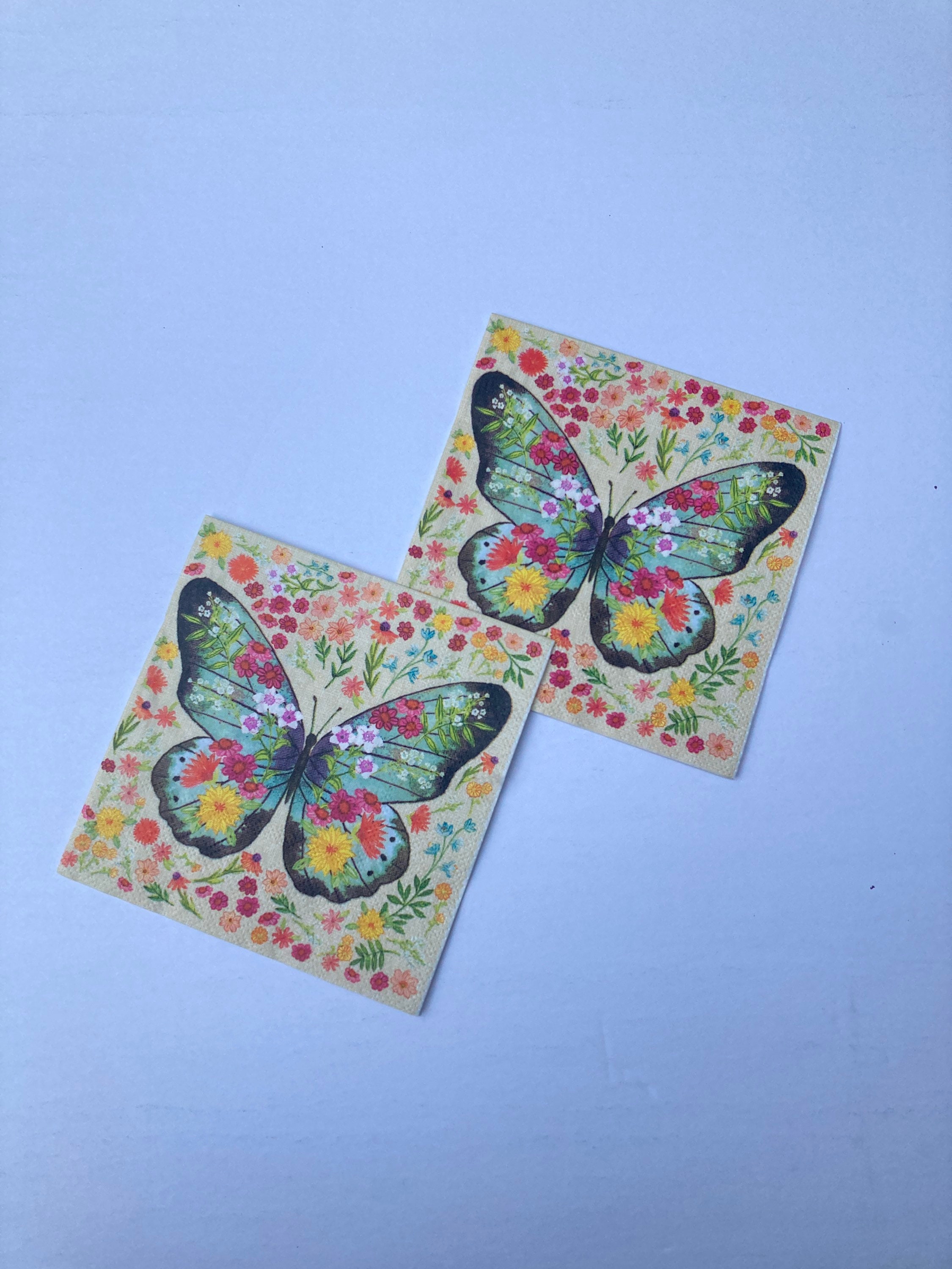 Decoupage Napkins Napkins Decorative Napkins Floral Etsy Canada