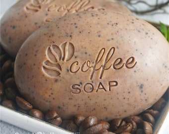 Coffee Soap Stamp / Custom Acrylic Soap Stamp / Soap Mold / Natural Soap Making / Handmade Soap Stamp / Wedding Cookie Stamp / 5x3cm