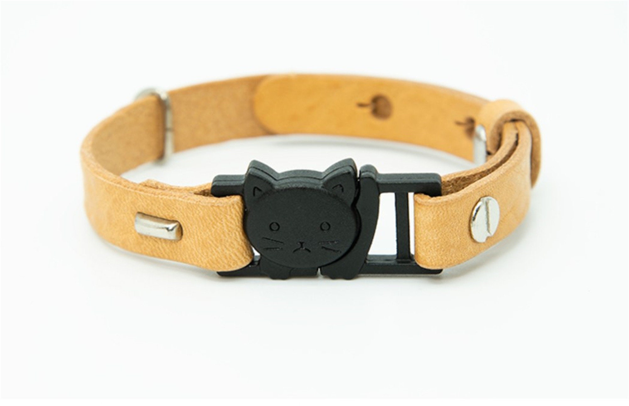 Personalized Leather Cat Collarbreakaway Cat Collarbreakaway Etsy