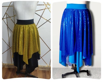 Sequined skirt, dance clothing, Christian dance dresses, dance clothing