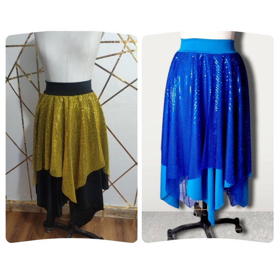 Falda con lentejuelas ropa de danza vestidos de danza cristiana