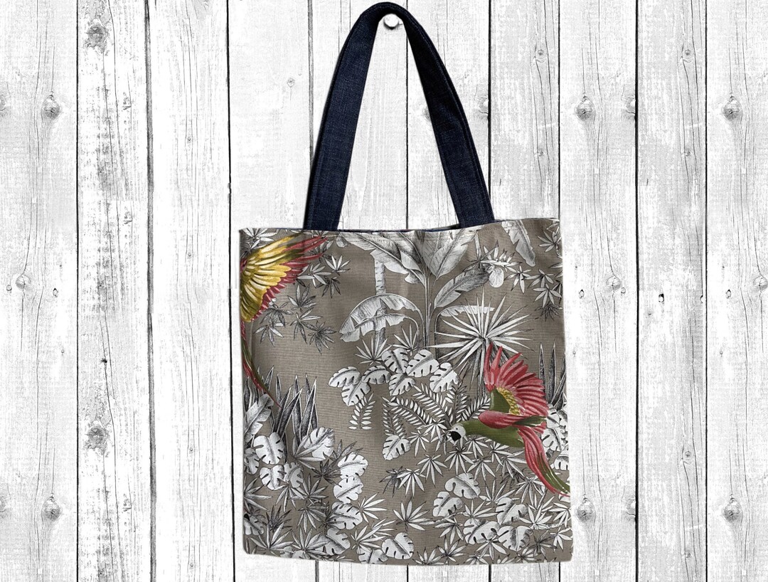 Parrots tote bag, colorido bag, tote bags for women, tote, gift for her