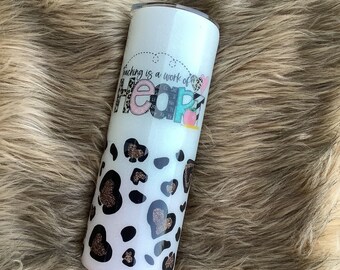 Skinny glitter tumbler